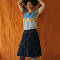 Etu Indigo beaded skirt