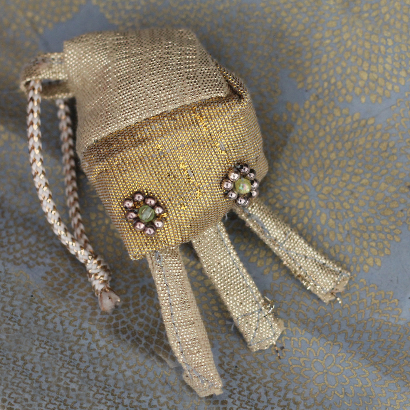 Alien Gold Aso-Oke Keychain