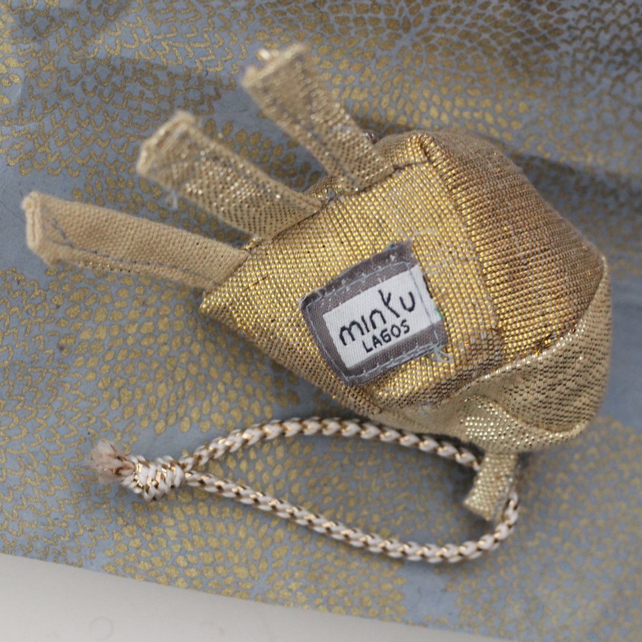 Alien Gold Aso-Oke Keychain