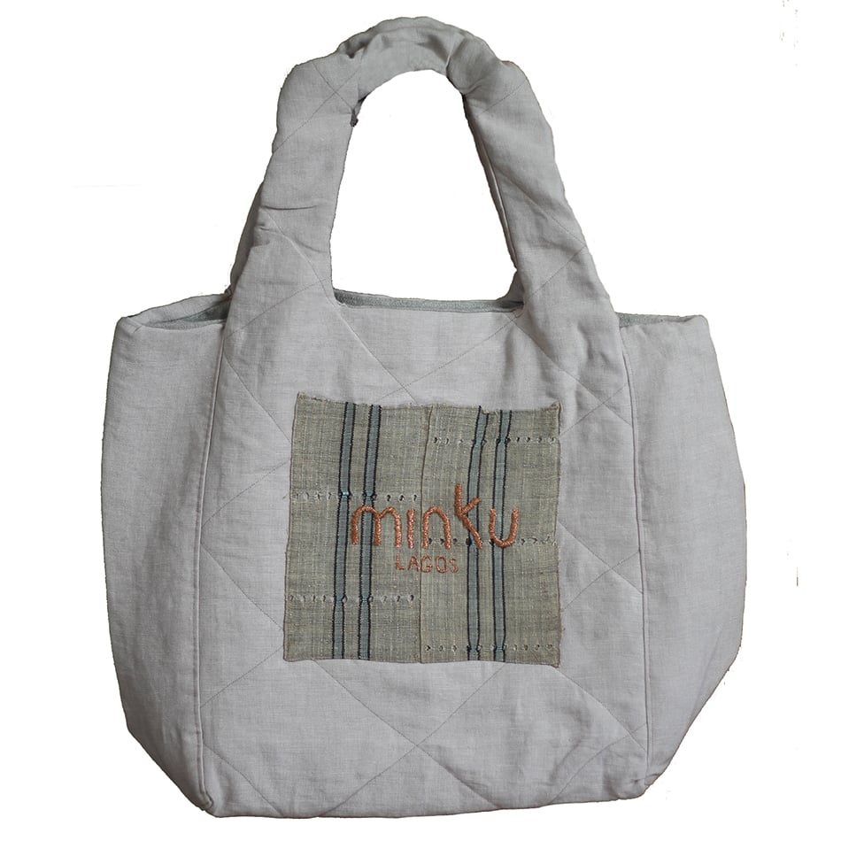 Minku Linen book tote - XL