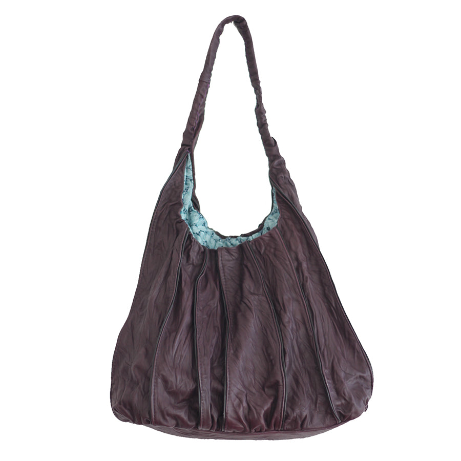 Afefe leather bag - burgundy