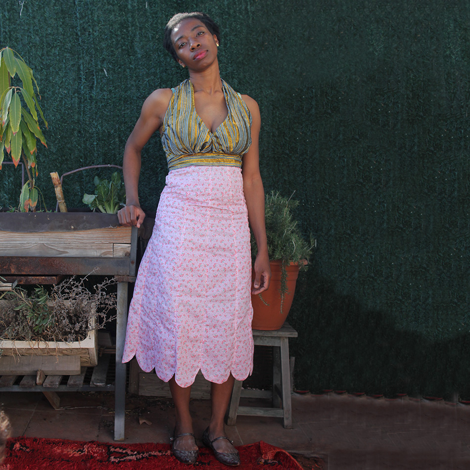 Segi halter-neck Dress